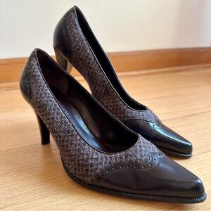 Franco Sarto - Tweed and Leather Stiletto Heels